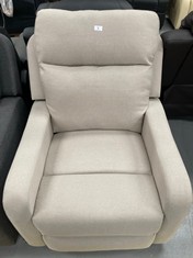 NALUI RECLINER ONE FABRIC SAND COLOUR.