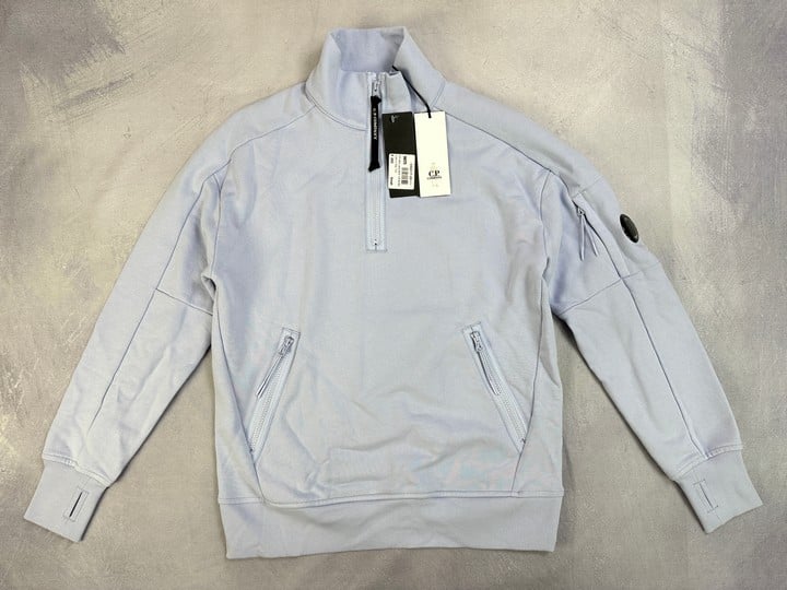 C.P. Company Lens Arm 1/4 Zip Sweatshirt With Tags - Size S (VAT ONLY PAYABLE ON BUYERS PREMIUM)