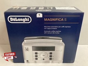 DELONGHI MAGNIFICA S AUTOMATIC COFFEE MACHINE WITH MANUAL MILK FROTHER RRP £299.99