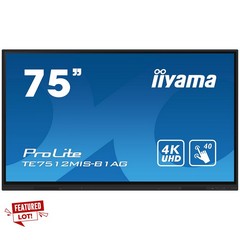 IIYAMA PROLITE TE7503MIS/ 4K UHD TOUCH SCREEN 74.5" HDMI RRP £1,715 (PALLET FY4 3RN 57 LOAD FY4 3RN 4)