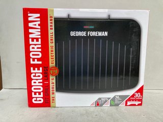 GEORGE FOREMAN LARGE GRILL IN BLACK: LOCATION - E15