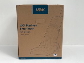 VAX PLATINUM SMARTWASH PET-DESIGN CARPET CLEANER - RRP: £349.99: LOCATION - FRONT BOOTH