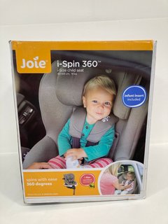JOIE I-SPIN 360 I-SIZE CAR SEAT IN COAL - RRP: £250: LOCATION - FRONT BOOTH