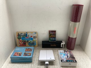 QTY OF ASSORTED GENERAL ITEMS TO INCLUDE POKEMON SCARLET + THE HIDDEN TREASURE OF AREA ZERO AND TERVIIIX ELECTRIC HOT COMB: LOCATION - J4