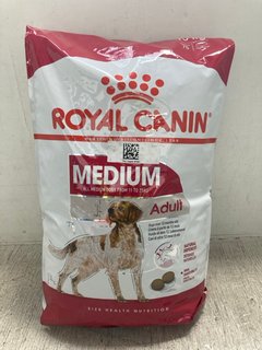 ROYAL CANIN MEDIUM ADULT DOG FOOD - BEST BEFORE: FEBRUARY 2025: LOCATION - J14