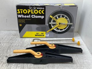 STOPLOCK WHEEL CLAMP 13"-15" WHEELS TO INCLUDE RHINO SAFECLAMP LADDER CLAMPS: LOCATION - H5