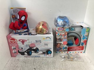QTY OF ASSORTED CHILDREN TOYS TO INCLUDE MARVEL MY SPIDEY SOFT TOY: LOCATION - H10