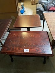 2 X WOODEN TABLES