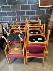 11 X CHAIRS & 2 STOOLS