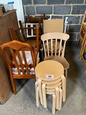 11 X CHAIRS & 6 X STOOLS