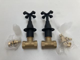 PAIR OF CONCEALED STOP TAPS IN BLACK - RRP £175: LOCATION - R1