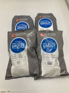 (COLLECTION ONLY) QTY OF FLEXIBLE WALL & FLOOR TILE GROUT IN WHITE - RRP £100: LOCATION - R3