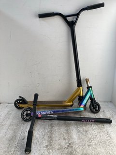 SCOOTER IN GOLD/BLACK TO INCLUDE PRO SERIES SCOOTER IN GREEN/PURPLE: LOCATION - C17