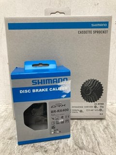 SHIMANO CASSETTE SPROCKET PART NO: CS-M7000 TO INCLUDE SHIMANO GRX DISC BRAKE CALIPER PART NO: BR-RX400: LOCATION - C7