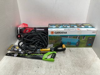 QTY OF ASSORTED GARDENING ITEMS TO INCLUDE GARDENA SPREADER: LOCATION - C4