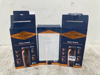 3 X KING C GILLETTE BEARD TRIMMERS: LOCATION - D2