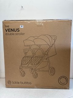 ICKLE BUBBA VENUS DOUBLE STROLLER IN BLACK/SPACE GREY (SEALED) RRP £399.99: LOCATION - BOOTH