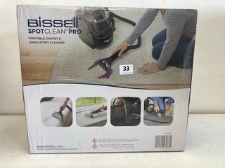 BISSELL SPOT CLEAN PRO PORTABLE CARPET AND UPHOLSTERY CLEANER (SEALED) RRP £150.00: LOCATION - BOOTH