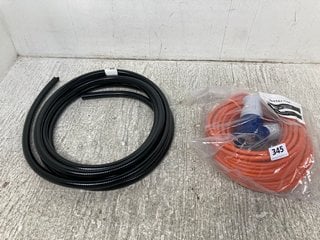 CARAVAN HOOK UP CABLE 25M TO INCLUDE HOSE LINE IN BLACK: LOCATION - A16