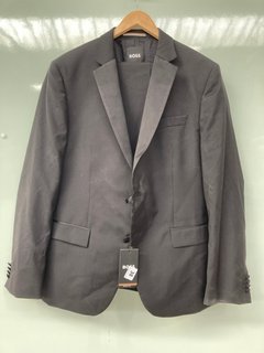 HUGO BOSS 2 PIECE SLIM FIT TUXEDO IN BLACK : JACKET SIZE 54" TROUSERS SIZE 44R : RRP £606.00: LOCATION - BOOTH