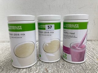 4 X ASSORTED HERBALIFE NUTRITION PROTEIN DRINK POWDERS TO INCLUDE VANILLA FLAVOUR - BBE 19.12.25: LOCATION - WA1