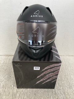 AGRIUS ECE R22-05 WRATH SOLID MOTORCYCLE HELMET IN BLACK SIZE M: LOCATION - A6