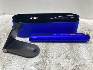 DYSON HAIR STRAIGHTENERS WITH CASE IN CORRALE BLUE BLUSH - RRP £399.99: LOCATION - B3