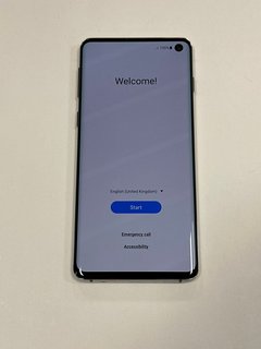 SAMSUNG GALAXY S10 128 GB SMARTPHONE IN BLACK: MODEL NO SM-G973F/DS (WITH CHARGER CABLE) [JPTM115684]
