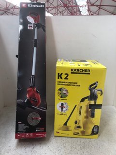 KARCHER K2 HIGH PRESSURE WASHER TO INCLUDE EINHELL CORDLESS GRASS TRIMMER GE - CT 18 LI - SOLO 18V: LOCATION - B14