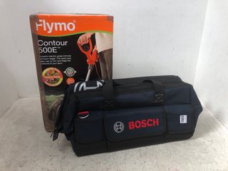 BOSCH PROFESSIONAL POWER TOOLS SUITCASE TO INCLUDE FLYMO CONTOUR 500E POWERFUL ELECTRIC GRASS TRIMMER: LOCATION - B14