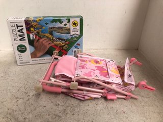 CLEMENTONI PUZZLE ROLL MAT TO INCLUDE JUNIOR DOLL TWIN STROLLER: LOCATION - B16