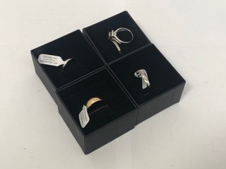 4 X ASSORTED JEWELLERY ITEMS TO INCLUDE 9 CT PERSONALISED YELLOW GOLD RING: LOCATION - B19