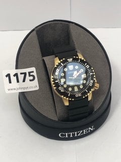 CITIZEN MENS PROMASTER DIVER WATCH IN BLACK RRP: £ 289.00: LOCATION - B19