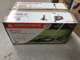 YARD FORCE CORDLESS MOWER & TRIMMER 2 IN 1 SET: LOCATION - A10