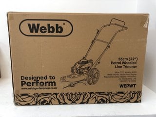 WEBB 56CM PETROL WHEELED LINE TRIMMER RRP - £379: LOCATION - WHITE BOOTH