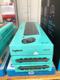 4 X ASSORTED HP AND LOGITECH KEYBOARDS: LOCATION - A1