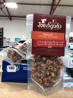 QTY OF ASSORTED FOOD ITEMS TO INCLUDE JOE & SEPH'S MINCE PIE GOURMET POPCORN - BBE 31/08/2024: LOCATION - D5