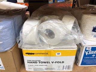 MULTI-PACK COMMERCIAL V-FOLD HAND TOWELS TO INCLUDE MULTI-PACK SLIM PAPER TOWEL ROLLS: LOCATION - D5