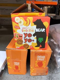 2 X MULTI-PACK URBAN FRUIT PACKS IN MANGO - BBE 03/2025 TO INCLUDE MULTI-PACK BEAR PEACH & BANANA SMOOTHIE - BBE 07/2024: LOCATION - D5