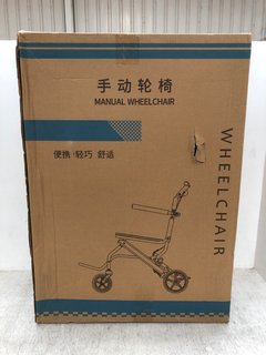 FLAT PACK MANUAL WHEELCHAIR IN BLACK: LOCATION - D8