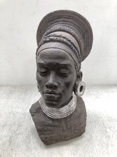 CORNROW OUTDOOR AFRICAN LADY BUST - RRP £125: LOCATION - D9