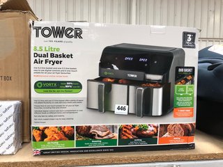 TOWER 8.5L DUAL ZONE AIR FRYER - RRP £110: LOCATION - C16
