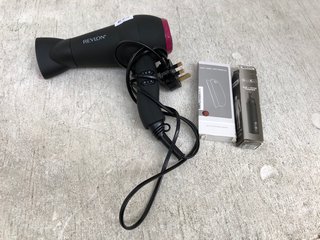 3 X ASSORTED BEAUTY ITEMS TO INCLUDE REVLON HAIR DRYER WITH ATTACHMENT: LOCATION - C3