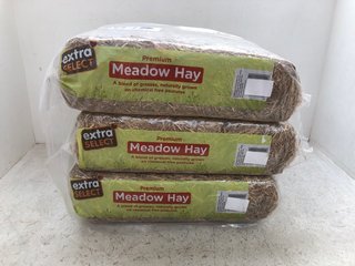3 X BAGS OF EXTRA SELECT PREMIUM MEADOW HAY: LOCATION - D14