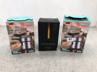 2 X MULTI-FUNCTION GRINDERS TO INCLUDE FRESH PRESS COFFEE MAKER: LOCATION - D1