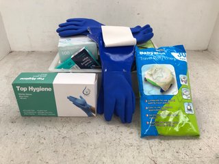 QTY OF ASSORTED HEALTHCARE ITEMS TO INCLUDE TOUCH FLEX VINYL EXAMINATION GLOVES: LOCATION - D1