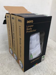 3 X AERO STRIPPERS LOWER BODY PROTECTORS IN WHITE - UK SIZE SMALL: LOCATION - B2