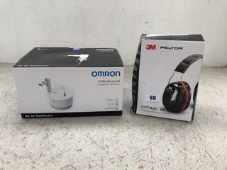 OMRON X105 ADVANCED COMPRESSOR NEBULIZER TO INCLUDE 3M PELTOR OPTIME III HEARING PROTECTOR: LOCATION - D1