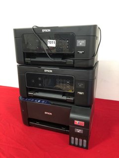 3 X ASSORTED HOME OFFICE PRINTERS TO INCLUDE EPSON EXPRESSION HOME XP-4200 PRINTER IN BLACK: LOCATION - AR1