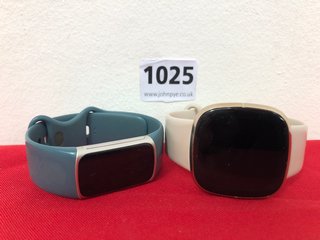 2 X ASSORTED FITBIT FITNESS TRACKERS TO INCLUDE SENSE HEALTH AND FITNESS TRACKER: LOCATION - AR1